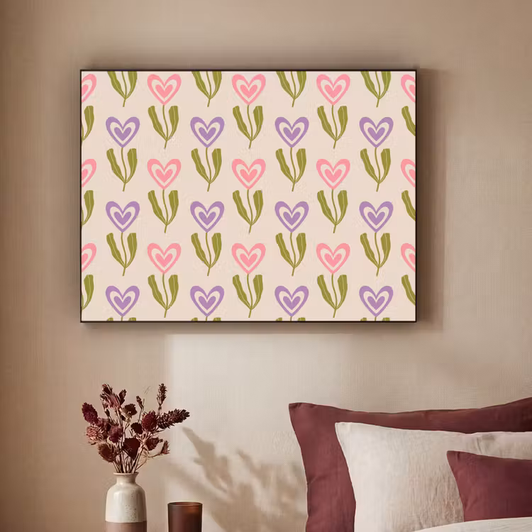 Art Frame - Bloemen - Hartjes - Patroon — 2