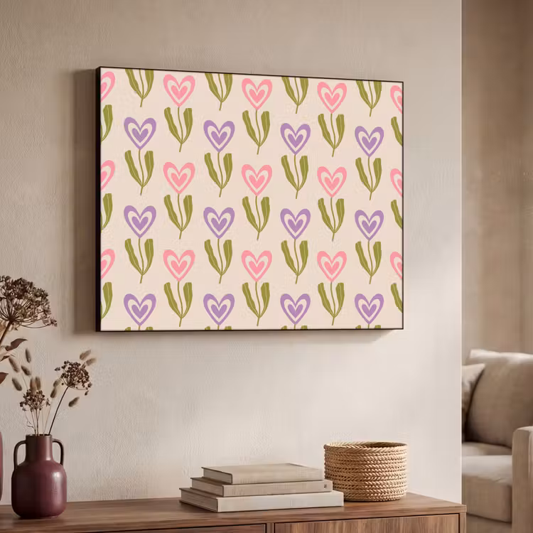 Art Frame - Bloemen - Hartjes - Patroon — 4