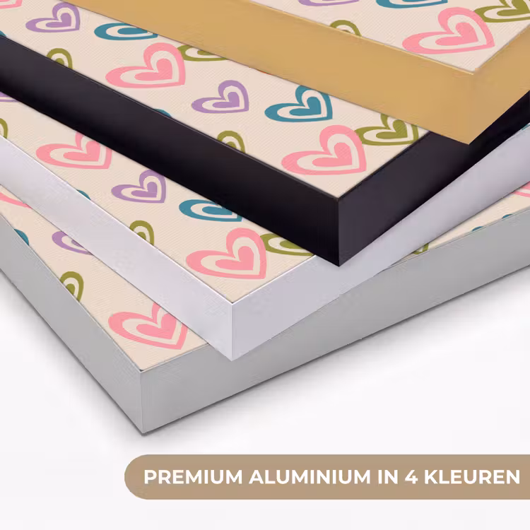 Art Frame - Kleurrijk - Hartjes - Patroon - Beige — 5