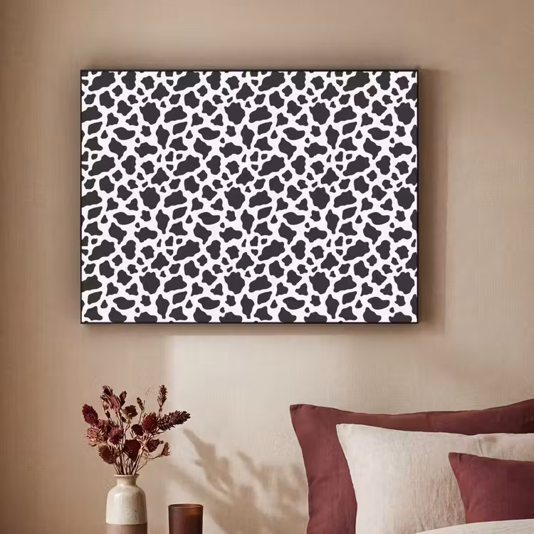 Art Frame - Koe - Vlekken - Patroon - Zwart — 2