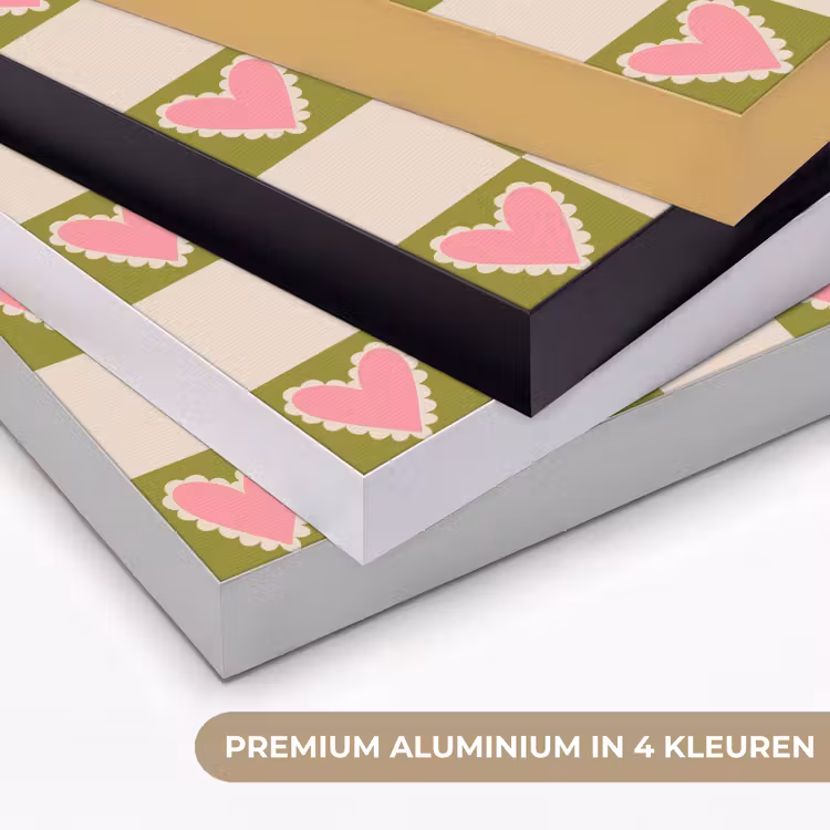 Art Frame - Olijfgroen - Hartjes - Patroon - Retro — 5