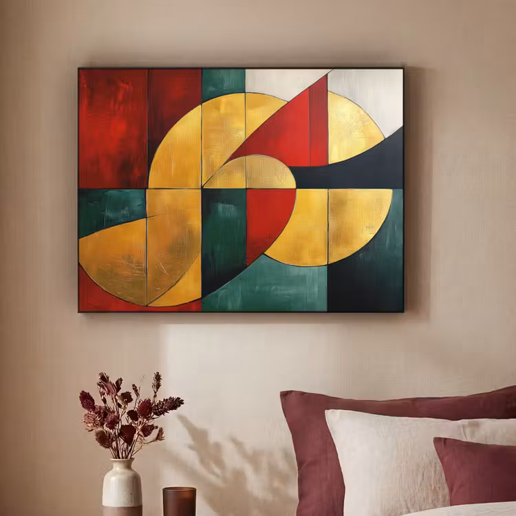 Art Frame - Abstract - Kerst - Goud - Rood - Groen — 2