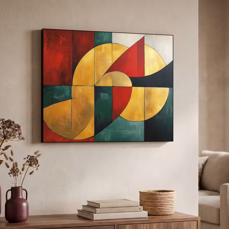Art Frame - Abstract - Kerst - Goud - Rood - Groen — 4