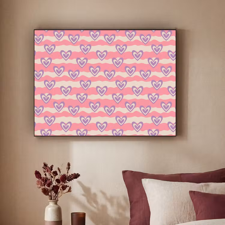 Art Frame - Golven - Patroon - Hartjes - Retro — 2