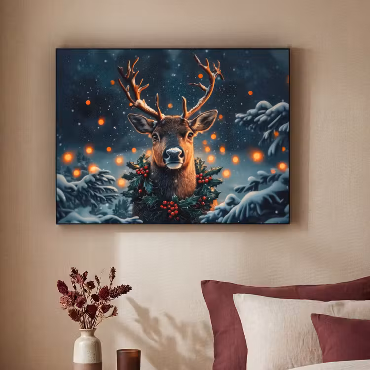 Art Frame - Hert - Kerst - Winter - Sneeuw - Kerstkrans — 2