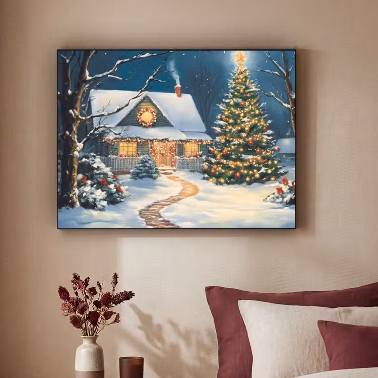Art Frame - Kerst - Kerstboom - Winter - Huis - Sneeuw — 2