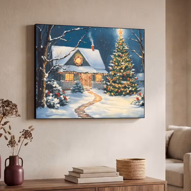 Art Frame - Kerst - Kerstboom - Winter - Huis - Sneeuw — 4