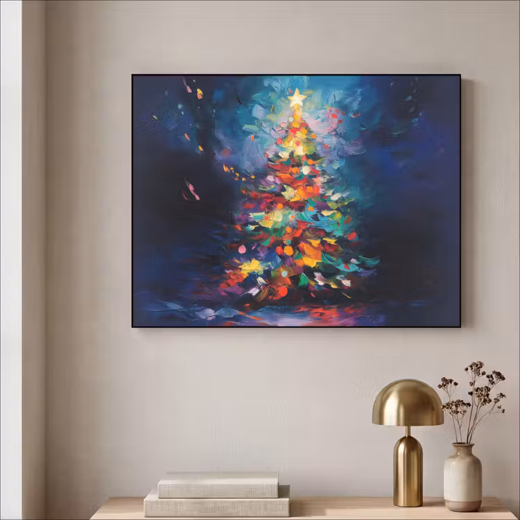 Art Frame - Kerstboom - Kerst - Abstract - Kleurrijk — 3