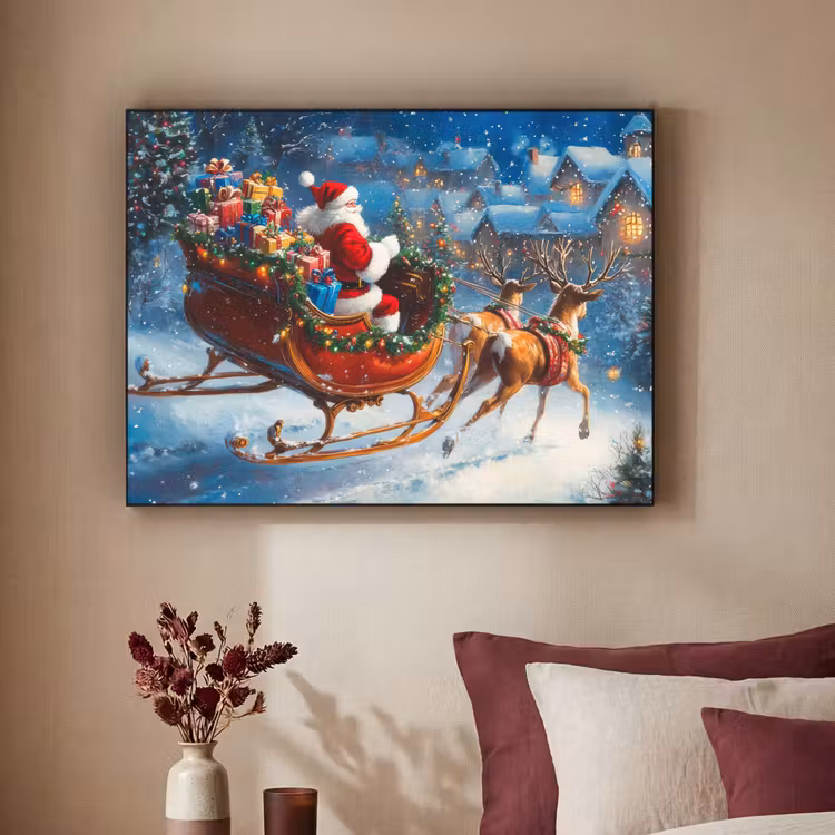 Art Frame - Kerstman - Rendier - Kerst - Sneeuw — 2