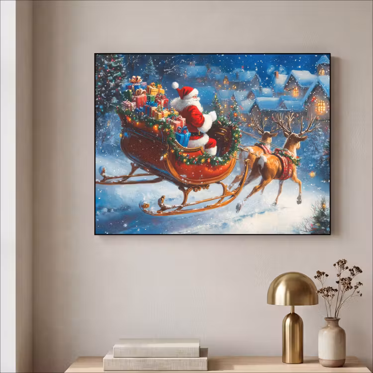 Art Frame - Kerstman - Rendier - Kerst - Sneeuw — 3