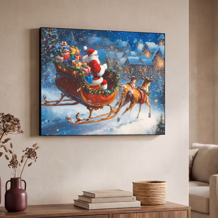 Art Frame - Kerstman - Rendier - Kerst - Sneeuw — 4
