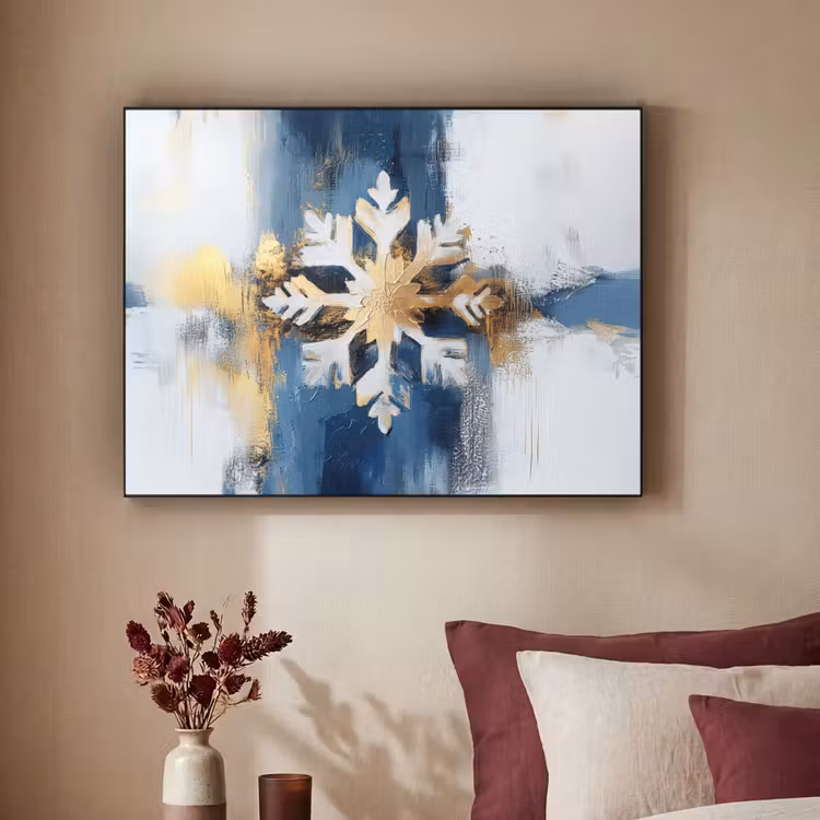 Art Frame - Abstract - Winter - Sneeuwvlok - Sneeuw - Goud — 2
