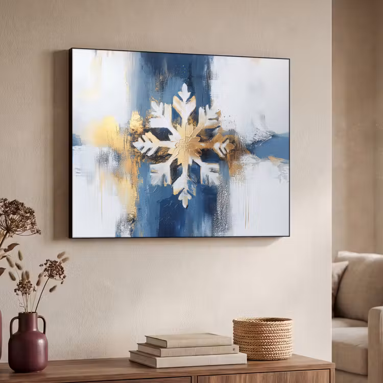 Art Frame - Abstract - Winter - Sneeuwvlok - Sneeuw - Goud — 4