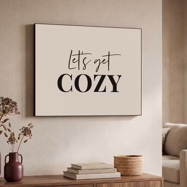 Art Frame - Beige - Winter - Quote - Cozy — 4