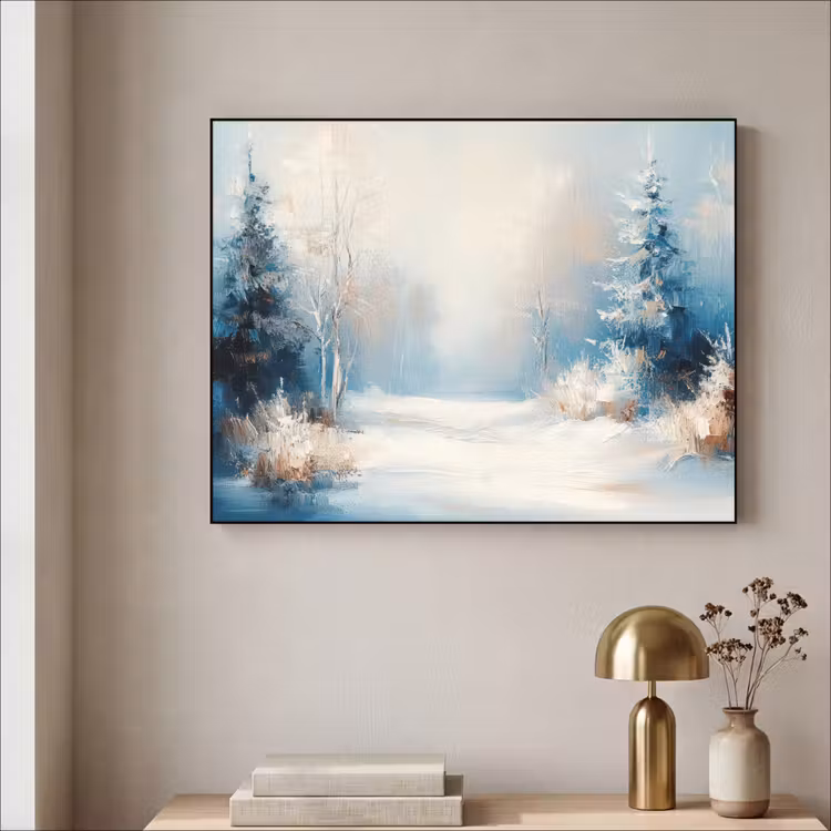 Art Frame - Bos - Winter - Natuur - Abstract - Sneeuw — 3