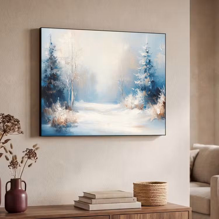 Art Frame - Bos - Winter - Natuur - Abstract - Sneeuw — 4