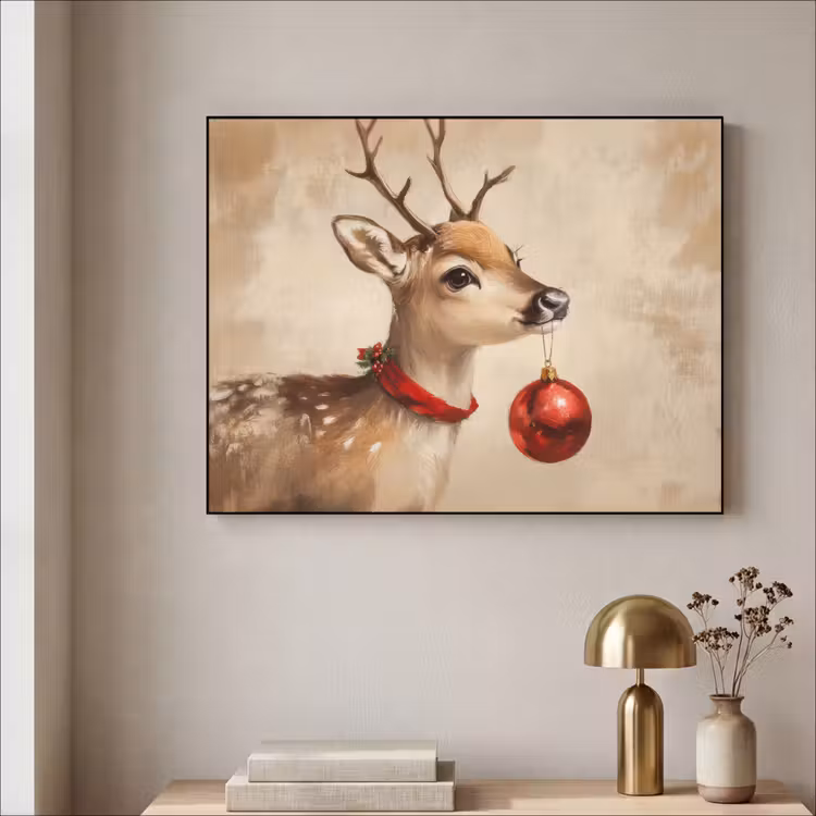 Art Frame - Kerst - Hert - Gewei - Kerstbal - Rendier — 3