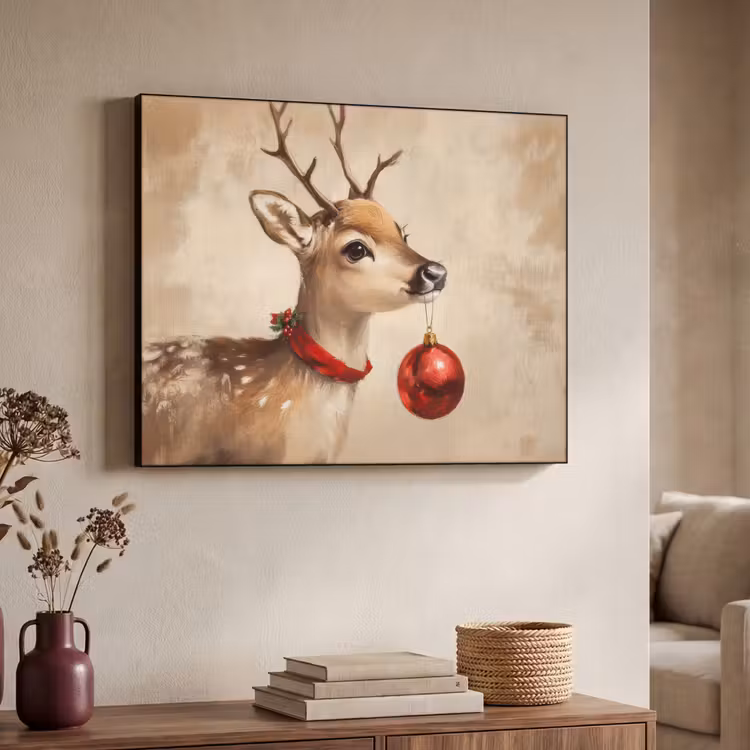 Art Frame - Kerst - Hert - Gewei - Kerstbal - Rendier — 4