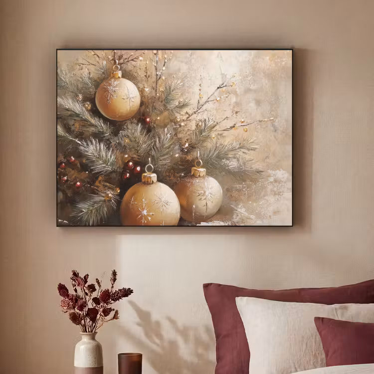 Art Frame - Kerst - Kerstballen - Beige - Goud — 2