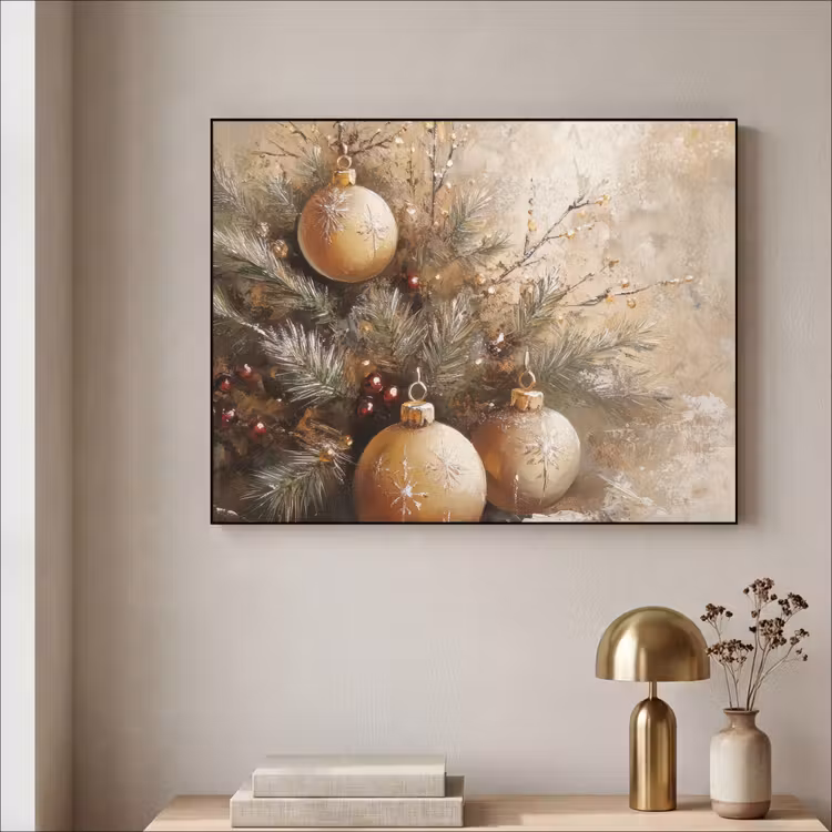 Art Frame - Kerst - Kerstballen - Beige - Goud — 3