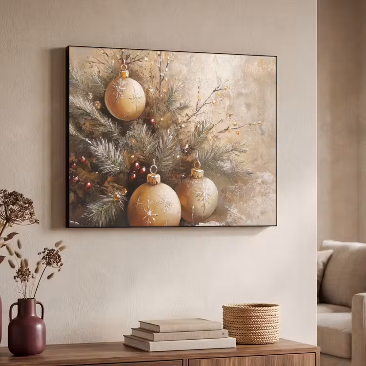 Art Frame - Kerst - Kerstballen - Beige - Goud — 4