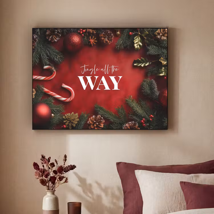 Art Frame - Kerst - Quote - Rood - Kerstballen — 2