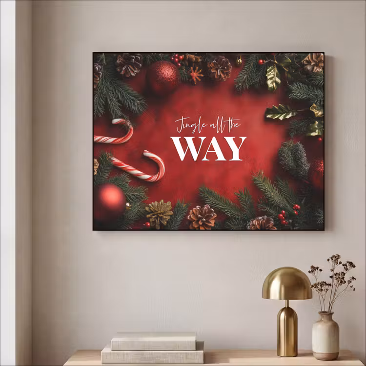 Art Frame - Kerst - Quote - Rood - Kerstballen — 3
