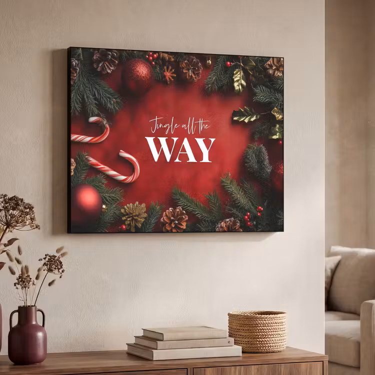 Art Frame - Kerst - Quote - Rood - Kerstballen — 4