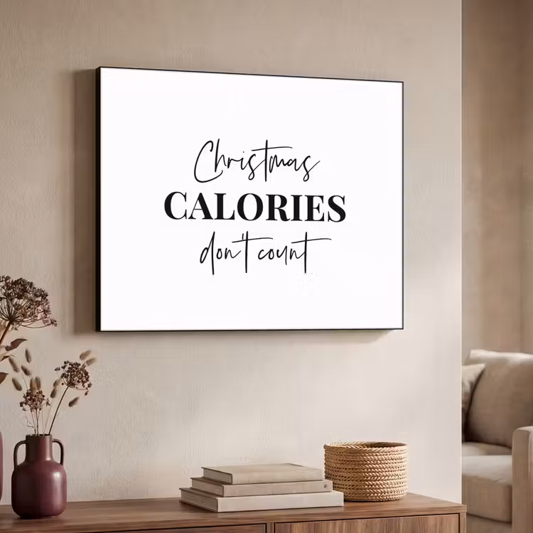Art Frame - Kerst quote - Winter - Christmas calories - Wit — 4