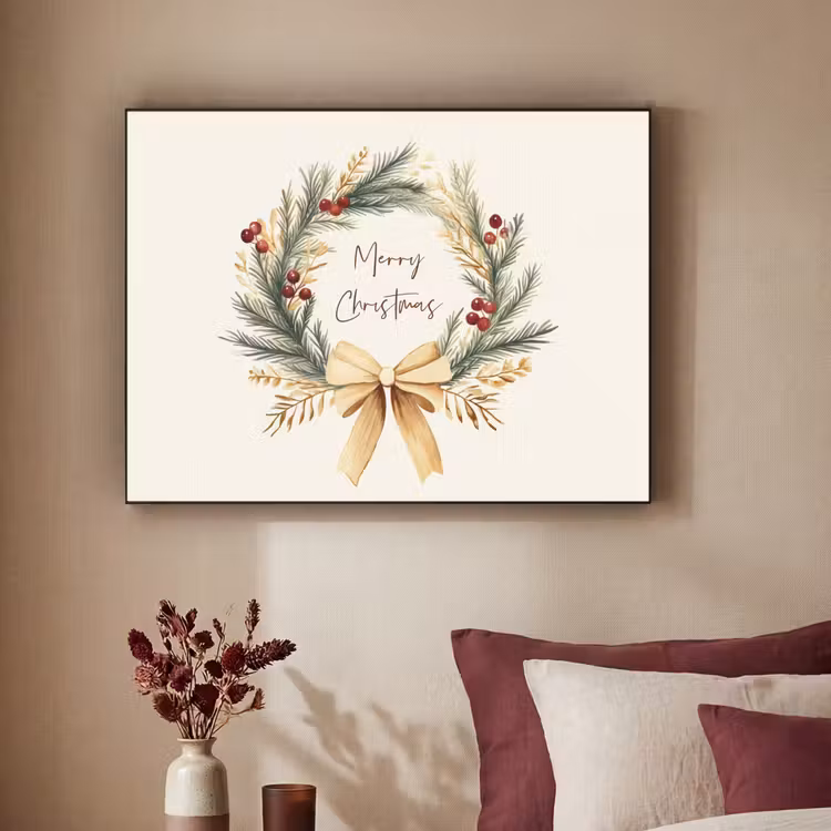 Art Frame - Kerstkrans - Kerst - Goud - Beige — 2