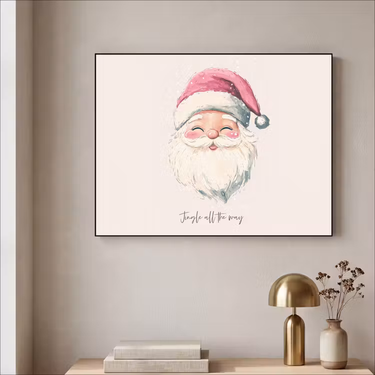 Art Frame - Kerstman - Kerst - Quote - Beige — 3