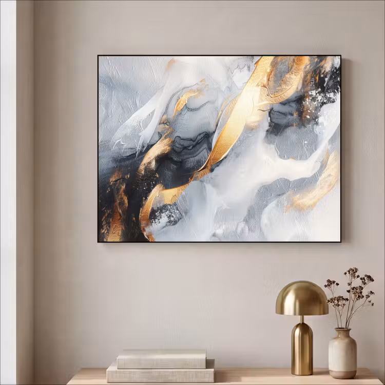 Art Frame - Abstract - Goud - Verf - Aesthetic - Art — 3