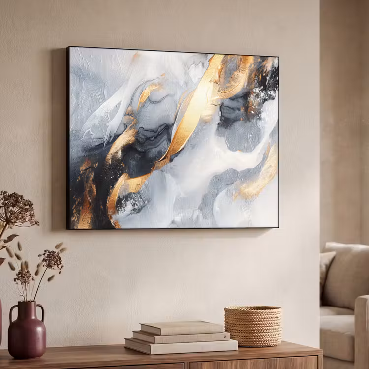 Art Frame - Abstract - Goud - Verf - Aesthetic - Art — 4