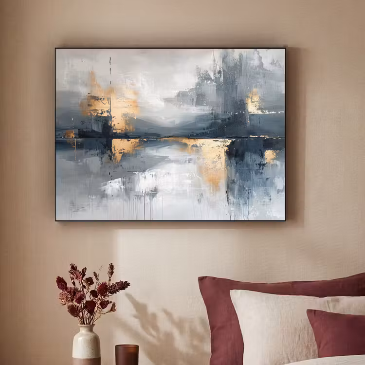 Art Frame - Abstract - Verf - Kunst - Goud — 2