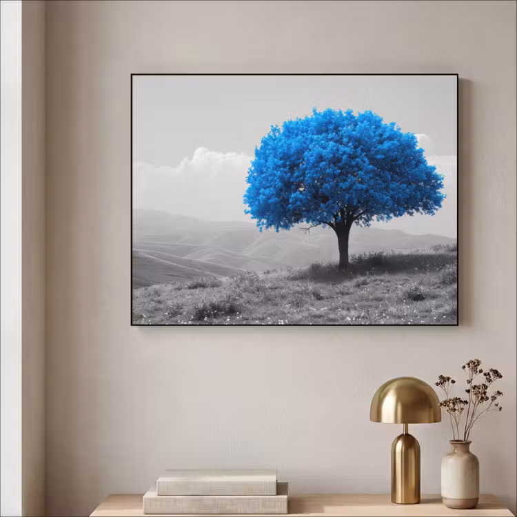 Art Frame - Boom - Natuur - Blauw - Zwart wit — 3