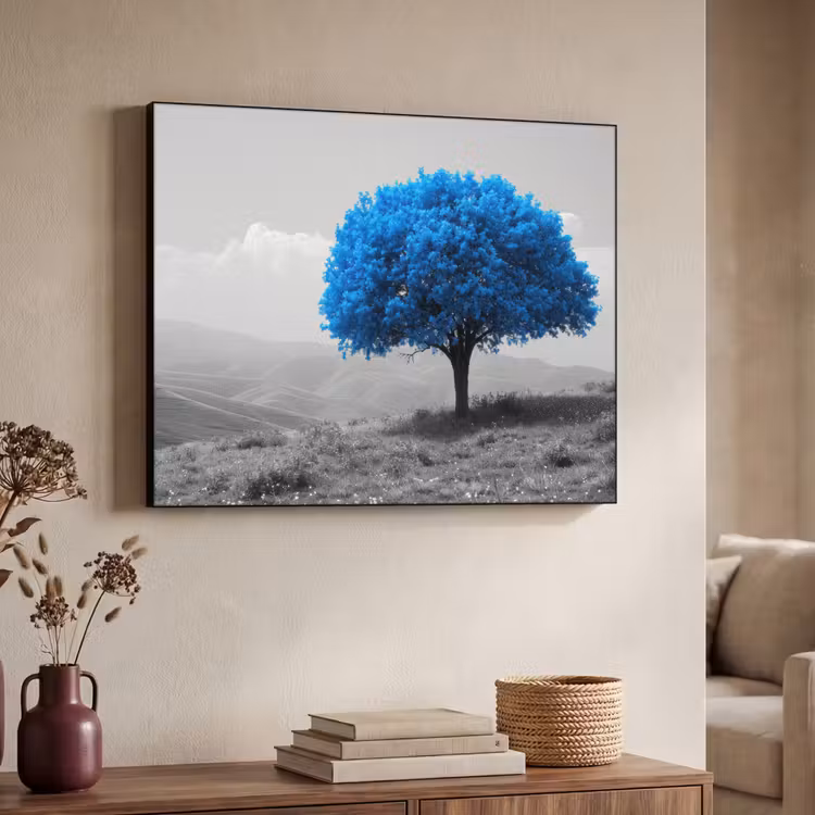Art Frame - Boom - Natuur - Blauw - Zwart wit — 4