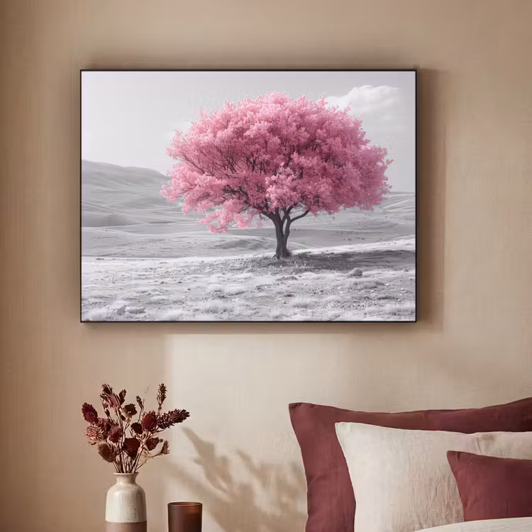Art Frame - Boom - Natuur - Roze - Zwart wit — 2