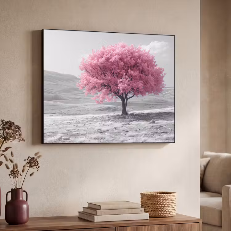 Art Frame - Boom - Natuur - Roze - Zwart wit — 4