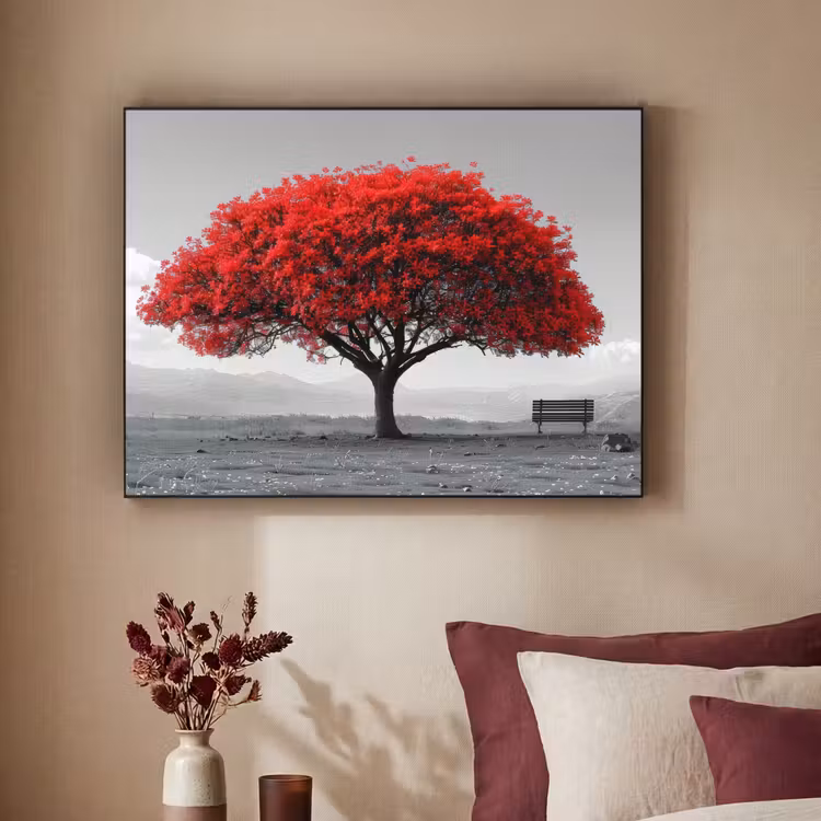 Art Frame - Boom - Rood - Natuur - Zwart wit — 2