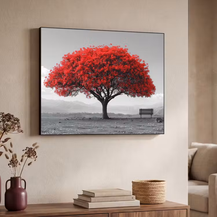 Art Frame - Boom - Rood - Natuur - Zwart wit — 4