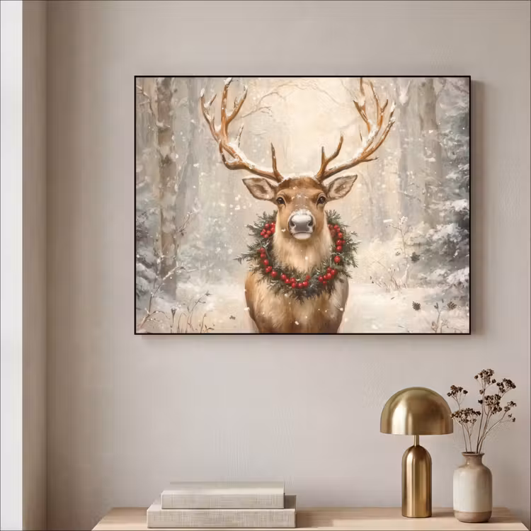 Art Frame - Kerst - Rendier - Winter - Krans — 3