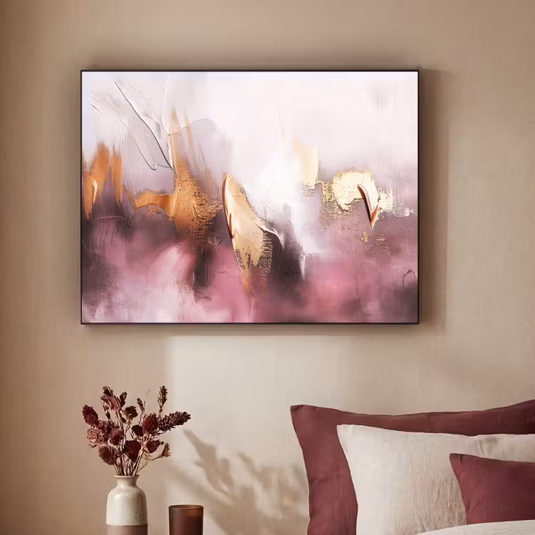 Art Frame - Paars - Abstract - Verf - Goud — 2