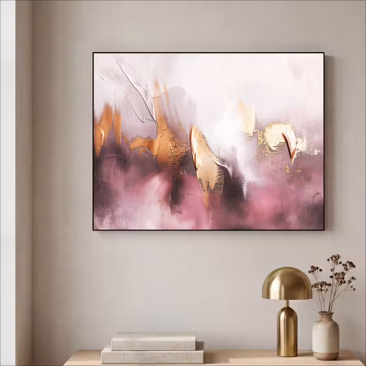 Art Frame - Paars - Abstract - Verf - Goud — 3
