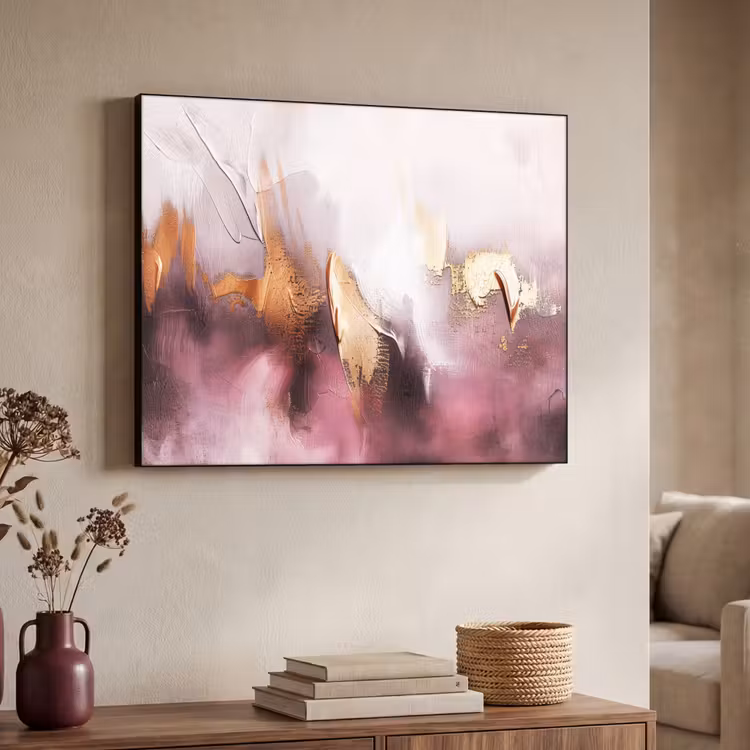 Art Frame - Paars - Abstract - Verf - Goud — 4