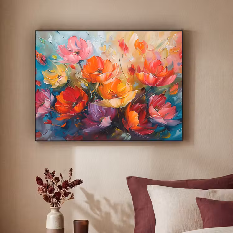 Art Frame - Bloemen - Kleurrijk - Verf - Abstract - Kunst — 2