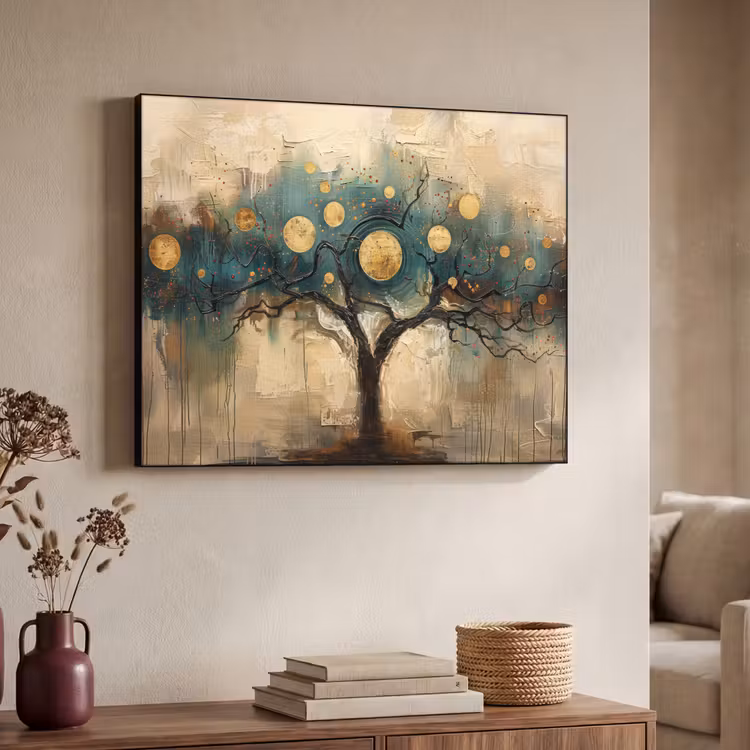 Art Frame - Boom - Abstract - Bruin - Goud - Industrieel — 4