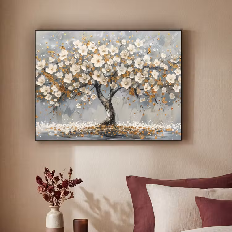 Art Frame - Boom - Goud - Bloemen - Abstract - Kunst — 2