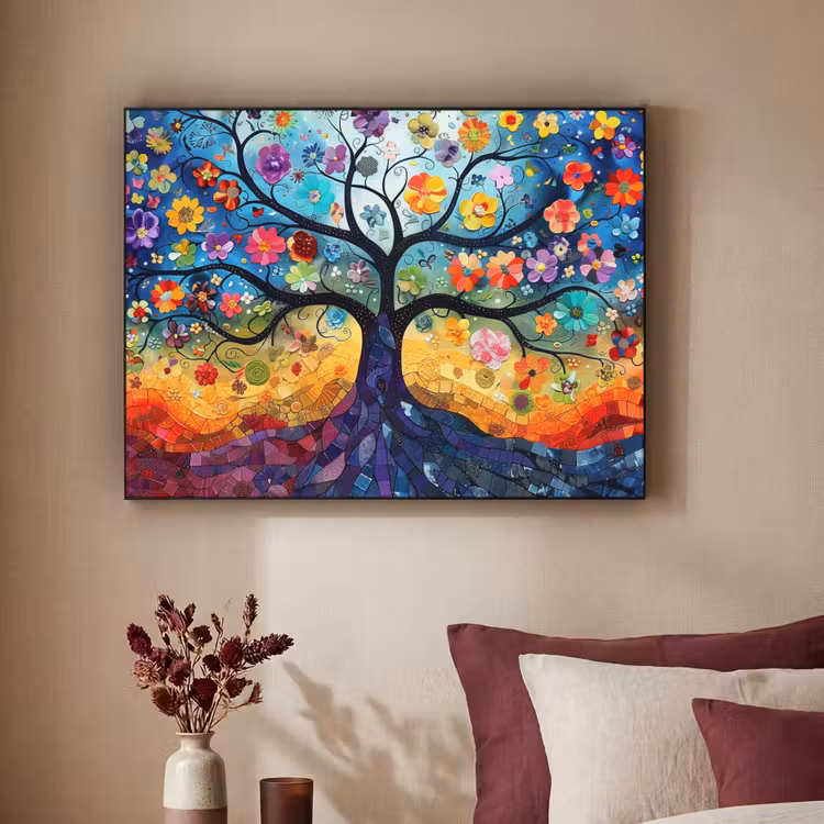 Art Frame - Boom - Kleurrijk - Bloemen - Kunst - Abstract — 2