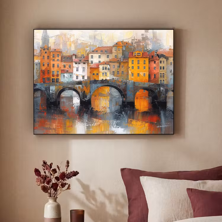 Art Frame - Gracht - Huizen - Kunst - Art — 2
