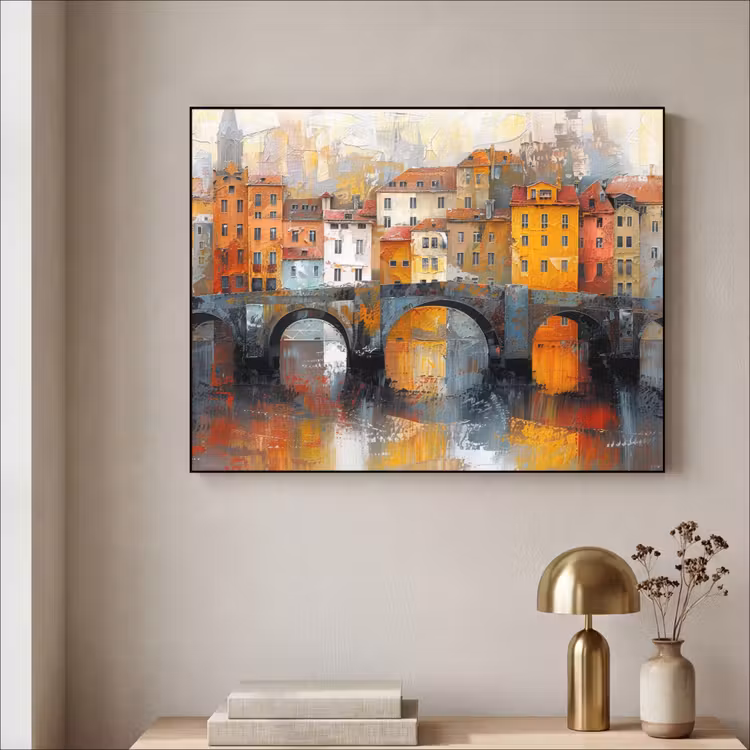 Art Frame - Gracht - Huizen - Kunst - Art — 3